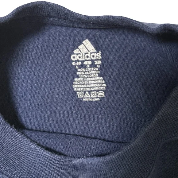 Adidas Men’s Michigan Wolverines Football T-shirt in navy yellow SZ L - Picture 2 of 2